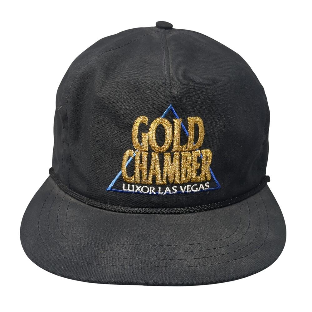 Gold Chamber Luxor Las Vegas Slideback Hat Black One Size Cali Fame